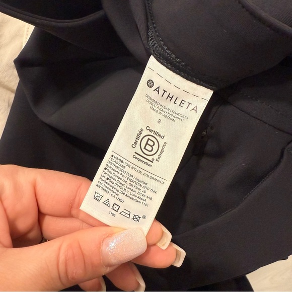 Athleta Stellar Wide Leg Crop Pants in Black 8 - Picture 5 of 7